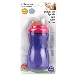 Cribmates Swivel Lid Sports Cup With Straw-CM77040