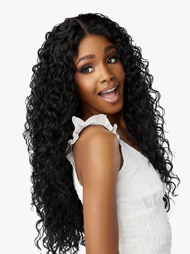 WHAT LACE? HUMAN HAIR BLEND GIANA 28″ – SENSATIONNEL