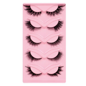 Ten Pairs Of Chemical Fiber Natural Eyelashes Inclined Flying Model-5 Pairs-Mixed-XF-HZ-5