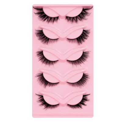 Ten Pairs Of Chemical Fiber Natural Eyelashes Inclined Flying Model-5 Pairs-Mixed-XF-HZ-5