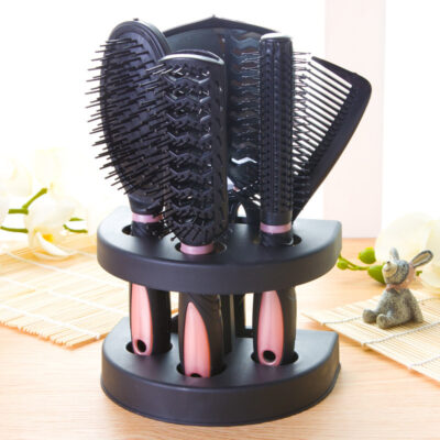 5-Piece Mirror Comb Set-pink
