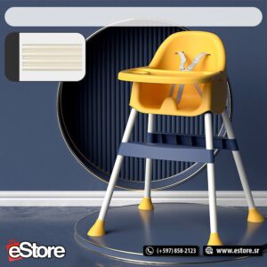 Baby Dining Chair-[Yellow Blue] Height adjustable