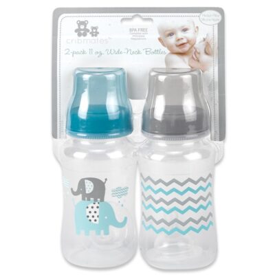Cribmates 2 Pack 11oz Wide Neck Bottles-CM49200