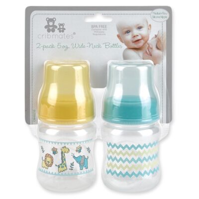 Cribmates 2-Pack 5oz Wide Neck Bottles-CM49210