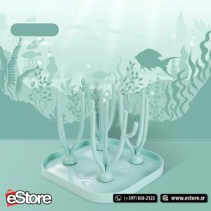 Baby Pacifier Bottle Drain Rack-green