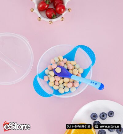 Baby Bowl Set-pink (bowl+lid+spoon)