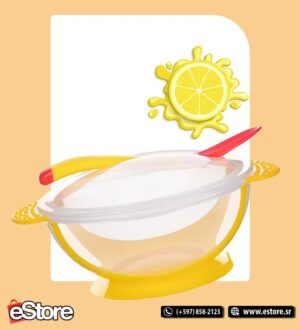 Baby Bowl Set-yellow (bowl+lid+spoon)