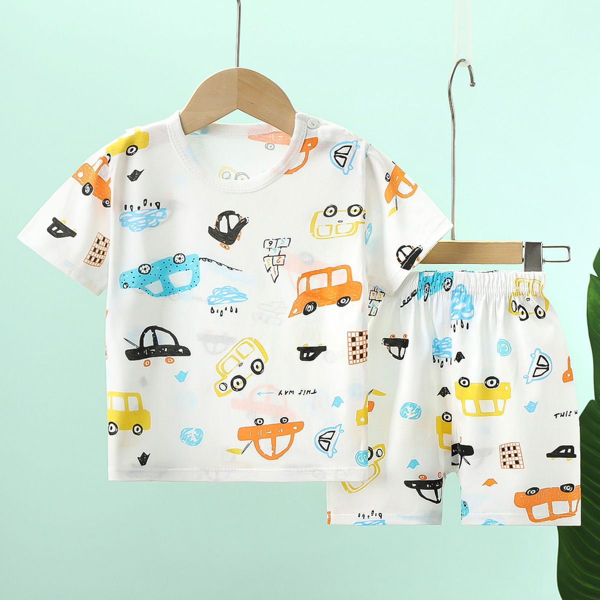 Short Sleeve Summer Clothes-floral car