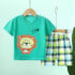 Short Sleeve Summer Clothes-green lion