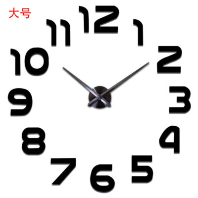 DIY Wall Clock-Large Black L001