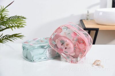 Transparent PVC Waterproof Toiletry Bag-Emerald