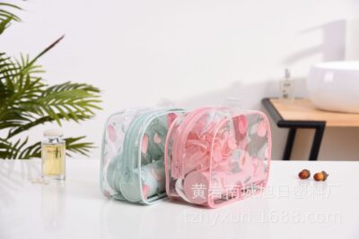 Transparent PVC Waterproof Toiletry Bag-Emerald