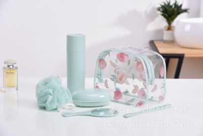 Transparent PVC Waterproof Toiletry Bag-Emerald
