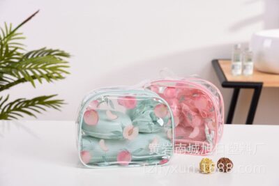 Transparent PVC Waterproof Toiletry Bag-Emerald