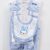 Newborn Jumpsuit Polyester Eight-piece Set-Rabbit Blue