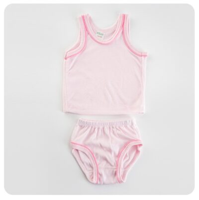 Newborn Baby Base Color Vest-Pink
