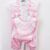 Newborn Jumpsuit Polyester Eight-piece Set-Bear Pink