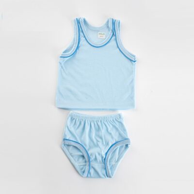Newborn Baby Base Color Vest-Light blue
