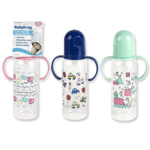 Babyking 9oz Printed Handle Nurser Bottle BPA Free-#BK31200