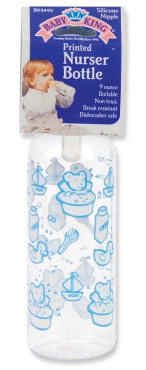 Babyking 9oz Printed Nurser Bottle BPA Free-#BK44400
