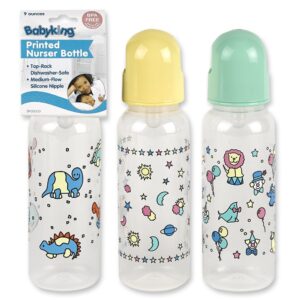 Babyking 9oz Printed Nurser Bottle BPA Free-#BK55000