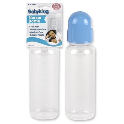 Babyking 9oz Clear Printed Nurser Bottle BPA Free-#BK59000