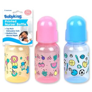 Babyking 5oz Tinted Printed Nurser Bottle BPA Free-#BK66000