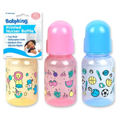 Babyking 5oz Tinted Printed Nurser Bottle BPA Free-#BK66000