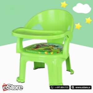 Baby Dining Chair-Apple Green + Dinner Plate