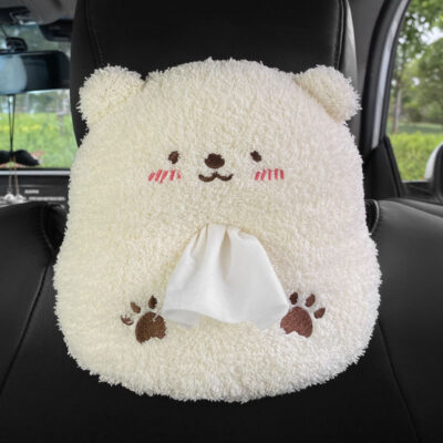 Car Cartoon Plush Tissue Box-Cute little bear - elastic