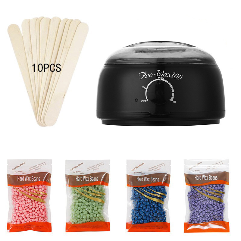 Wax Hair Removal Machine Set-1 machine 4 beans 10 sticks black