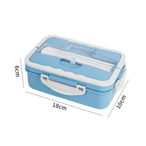 Wheat Straw Lunch Box-Light blue