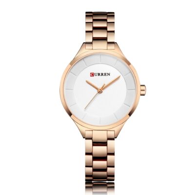Women's Curren Watch-Rose shell white