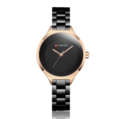 Women's Curren Watch-Rose Shell Black