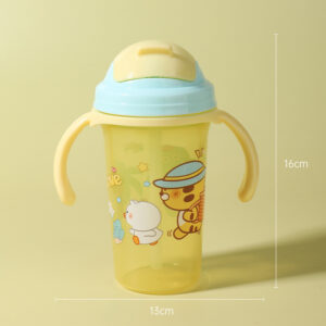 Anti-drip Water Cup With Lid And Handle-No. 4 - Yellow