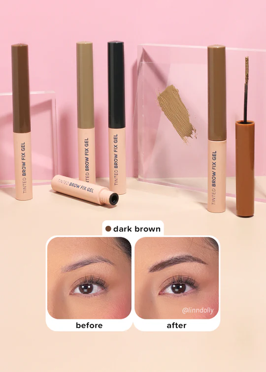AOA Tinted Brow Fix Gel-Dark Brown