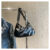 Acrylic Chain Graffiti Armpit Bag-Black