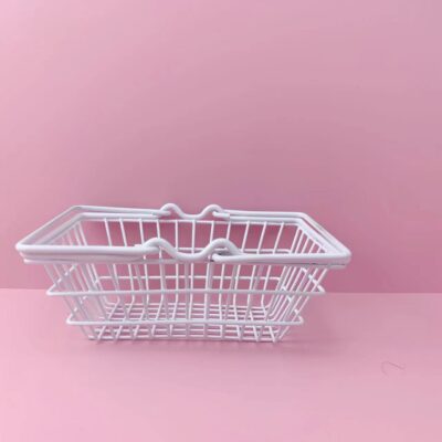 Stationery Storage Basket-Small basket white (15*10.5*6cm)