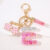 Letter Pendant Keychain With Flower Tassel-E