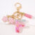Letter Pendant Keychain With Flower Tassel-F