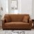 Elastic Sofa Cover-Light brown Size : Three-person seat [190-230cm]