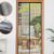 Striped Mosquito-proof Door Curtains-Black Size : 100*210cm