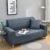 Elastic Sofa Cover-linen dark gray Size : Three-person seat [190-230cm]