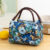 Non-woven Lunch Bag-green flowers