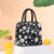 Non-woven Lunch Bag-Black Daisy
