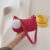 One-shoulder Stylish Small Square Bag-Rose red