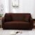 Elastic Sofa Cover-Dark brown Size : Double Seat [145-185cm]