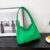 Embroidery Line Rhombus Shoulder Bag-Green