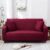 Elastic Sofa Cover-Burgundy Size : Three-person seat [190-230cm]