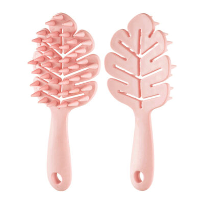 Leaf Shampoo Brush-Sakura Pink